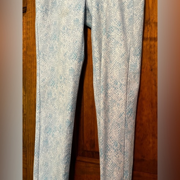 J. McLaughlin Lexi Snake Print Skinny Jeans Light Blue Size 6 | Summer Slim Fit - Picture 8 of 10